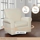 preview thumbnail 19 of 18, Evolur London Upholstered Plush Seating Glider Swivel, Ergonomically Designed for Nursery
