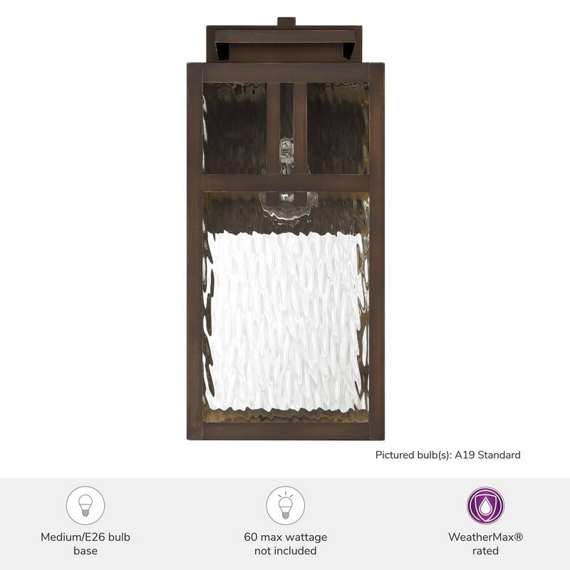Hunter Aspenbrook Outdoor WeatherMax Wall Light - Modern, Mission - Porch, Patio, Garage - Wet Rated!
