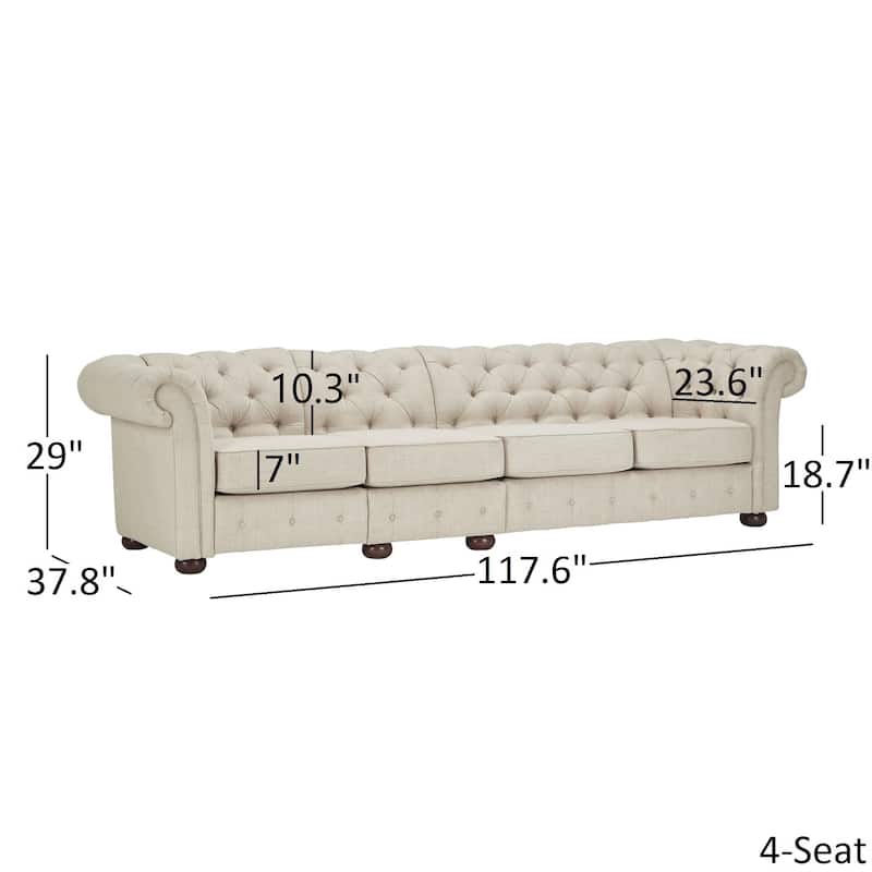Gdansk 4-Seat Modular Chesterfield Sofa