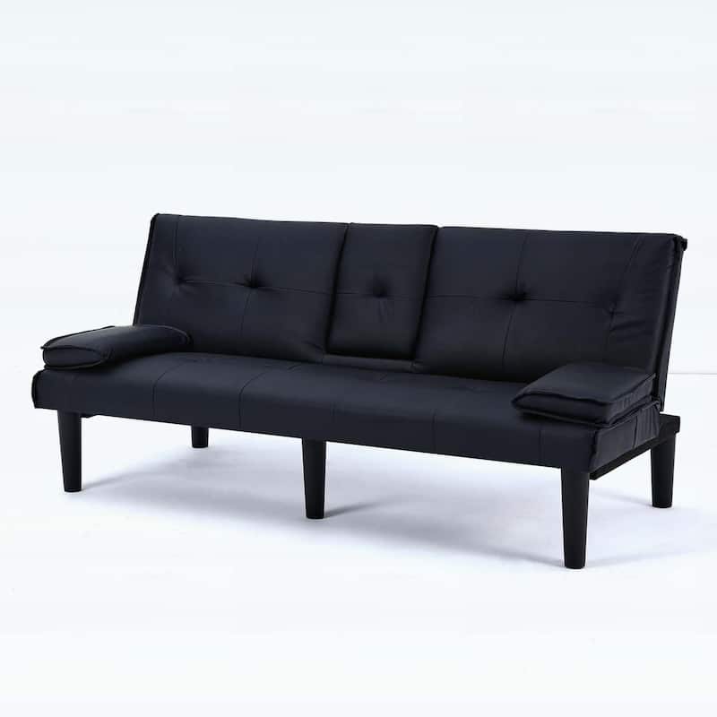Sofa Bed with Foldable Design and Cup Holder,Ideal for Versatile Living Spaces