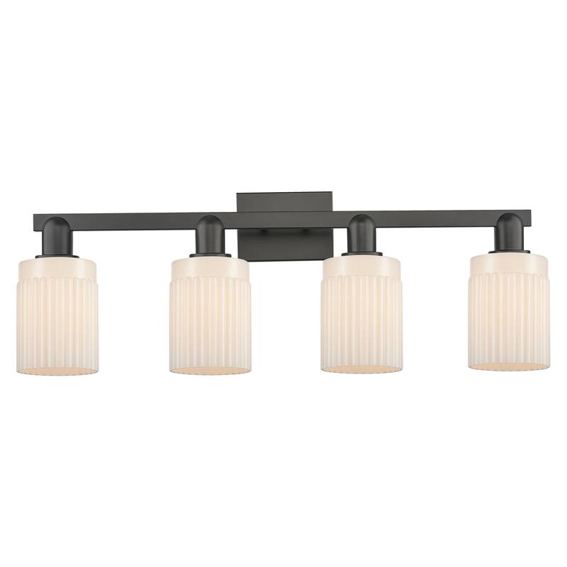Innovations Lighting Endless Possibilities Arcadia - Hadley - 4 Light 32" Bath Vanity Light - Matte White/Matte Black