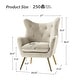 preview thumbnail 24 of 107, Eusebio Tufted Velvet Accent Chair with Wingback, Arms, and Metal Gold Legs for Living Room or Bedroom by HULALA HOME