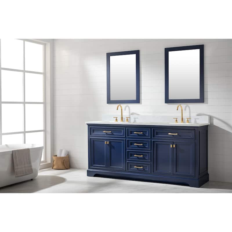 Milano 72" Double Vanity in Blue