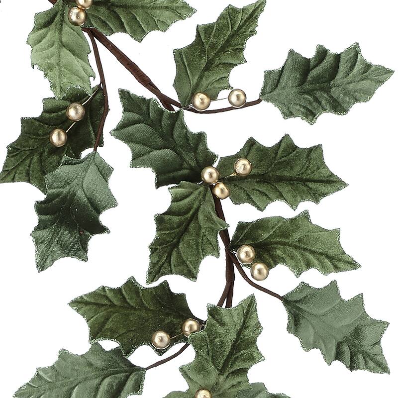 48" Garden Holiday Holly Garland
