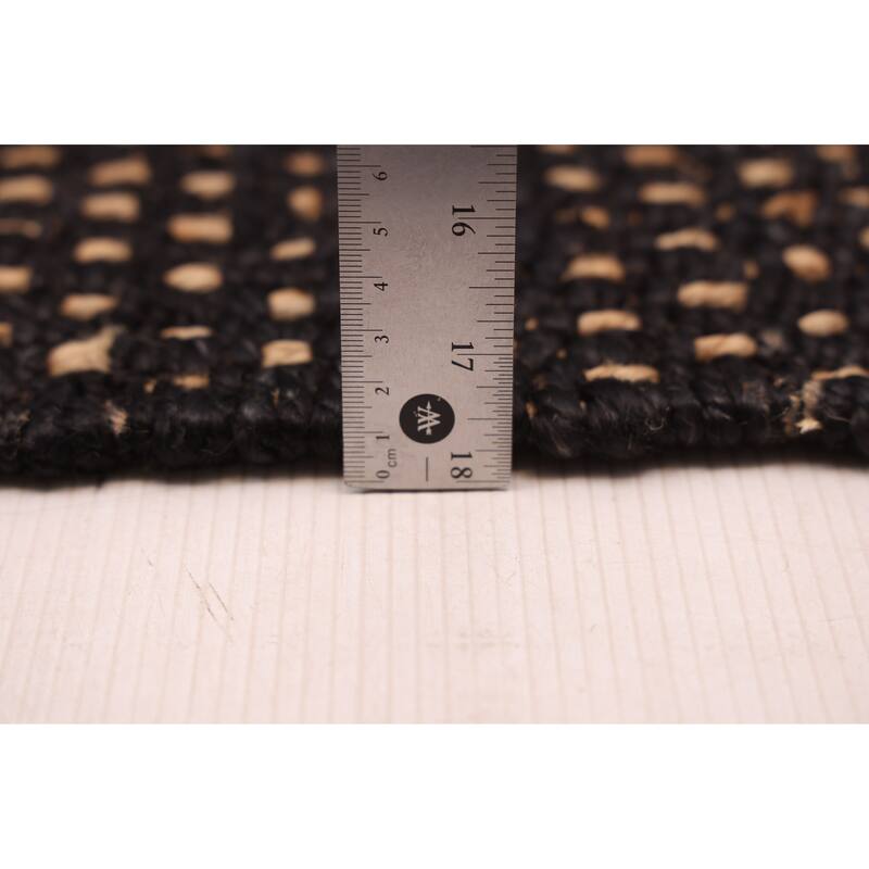 ECARPETGALLERY Flat-Weave Palas Denizli Black Jute Rug - 5'2 x 7'6