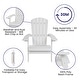 preview thumbnail 9 of 44, Indoor/Outdoor Folding Adirondack Chairs with Cushions - Set of 2 - 30.25"W x 34"D x 37"H
