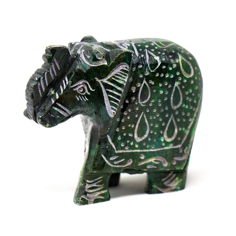 Handmade Elephant Soapstone Incense Holder with Stick Incense
