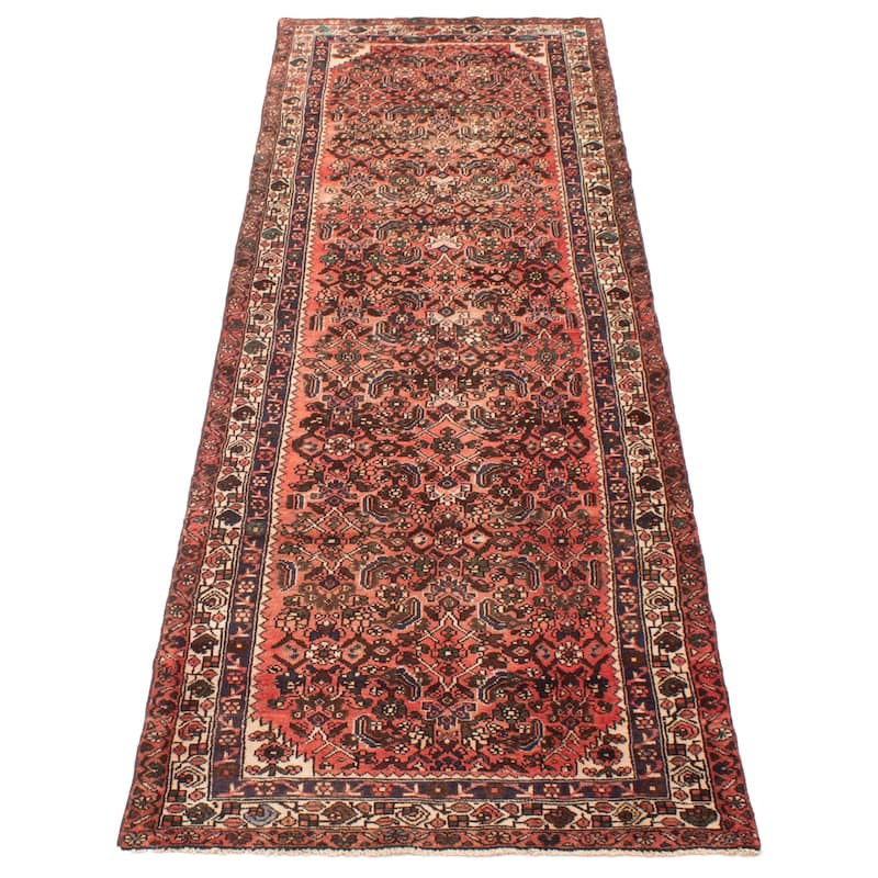 ECARPETGALLERY Hand-knotted Andelz Red Wool Rug - 3'2 x 9'10