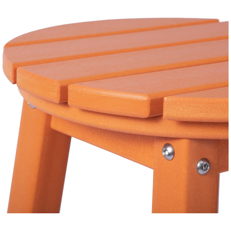 Laguna Hdpe All Weather Outdoor Patio 24" Round Counter Stool (Set Of 2)