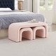 preview thumbnail 10 of 20, Set of 3 U-Shaped Modern Bench Teddy Ottoman Bench, Small Sofa Footrest Extra Seating, 44+18 Inch Bench Bench & Ottoman