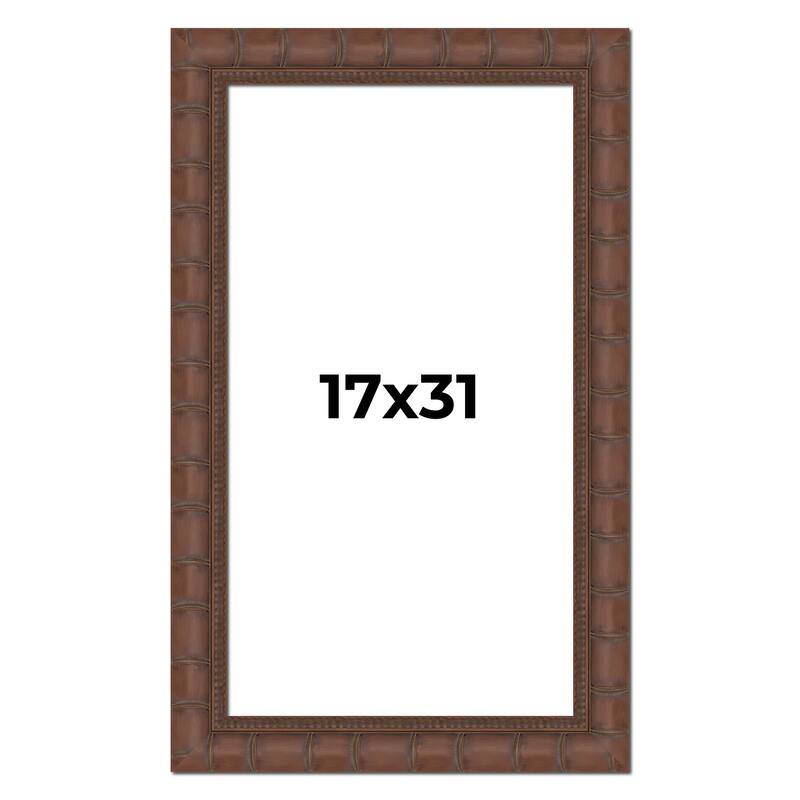 17x31 Frame Pewter Solid Wood Picture Frame Width 1.625 Inches | Interior Frame Depth 0.6875 Inches