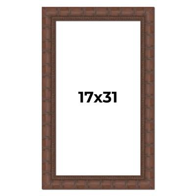 17x31 Frame Pewter Solid Wood Picture Frame Width 1.625 Inches | Interior Frame Depth 0.6875 Inches