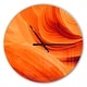 preview thumbnail 2 of 7, Designart 'Orange Upper Antelope Canyon' Oversized Modern Wall CLock 16 in. wide x 16 in. high
