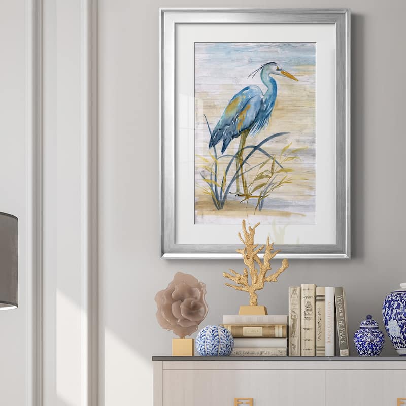 Blue Heron I Premium Framed Print - Ready to Hang