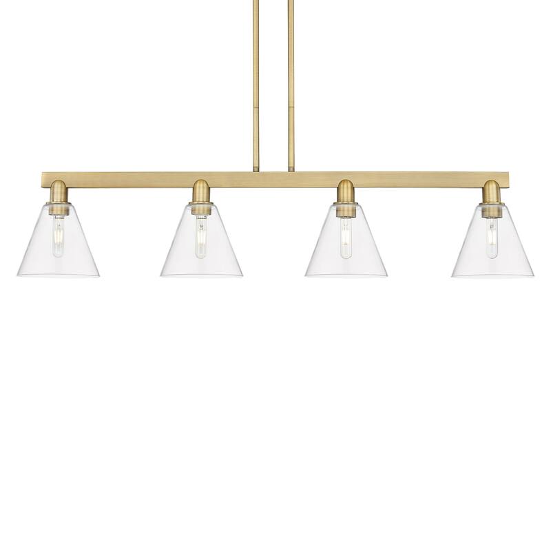 Innovations Lighting 716-4I-11-51 Berkshire Glass Linear Berkshire - Brushed Brass / Clear