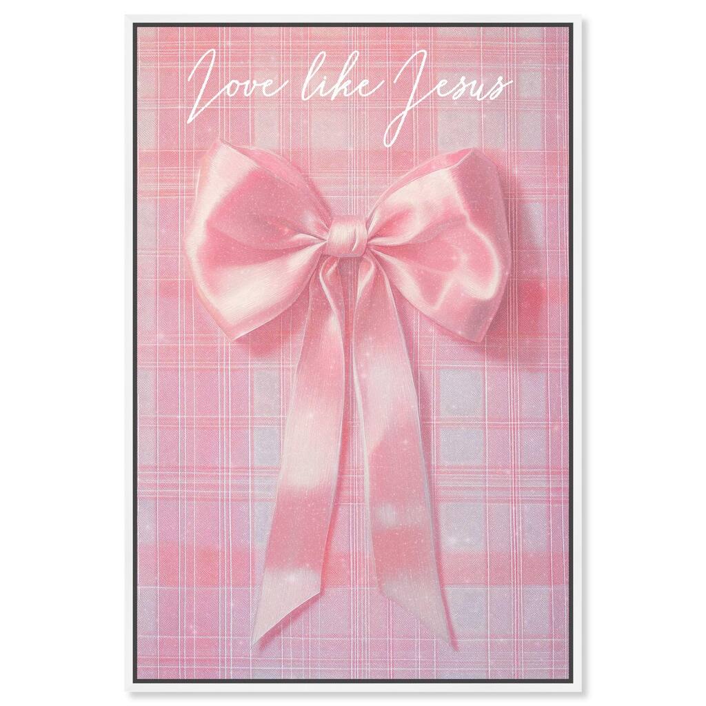 Love Like Jesus Bow Canvas by Art Remedy