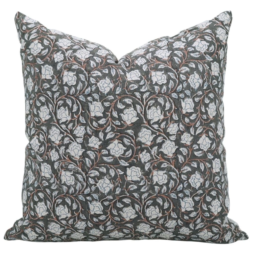 Fabdivine Black Soft Bohemian Handmade Block Print Office Accent Pillow Cover