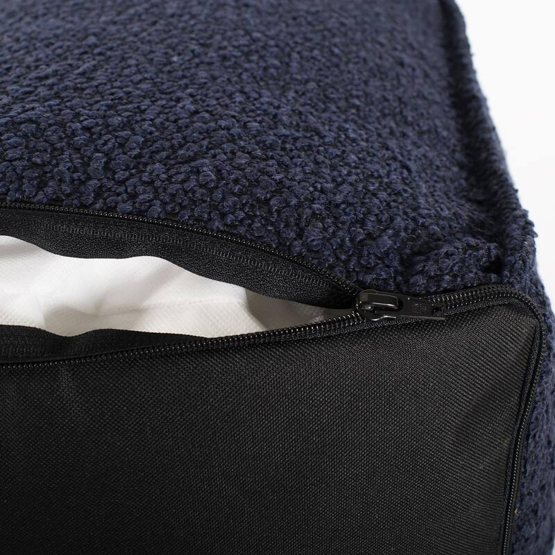 Allan Andrews Square Pouf Barbet Royal