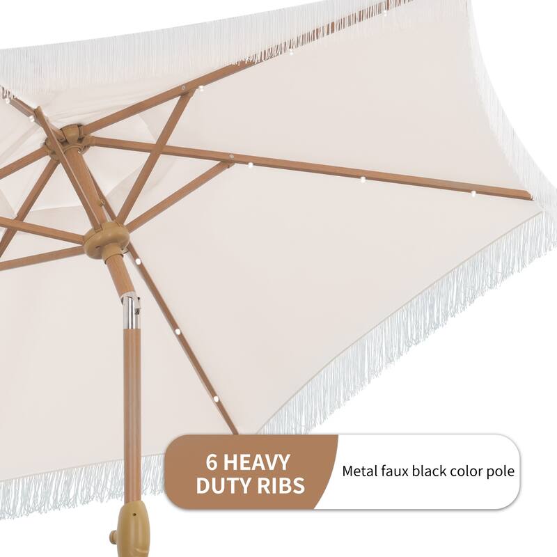 Autlaycil 7.5FT Patio Umbrella with Tilt and Crank