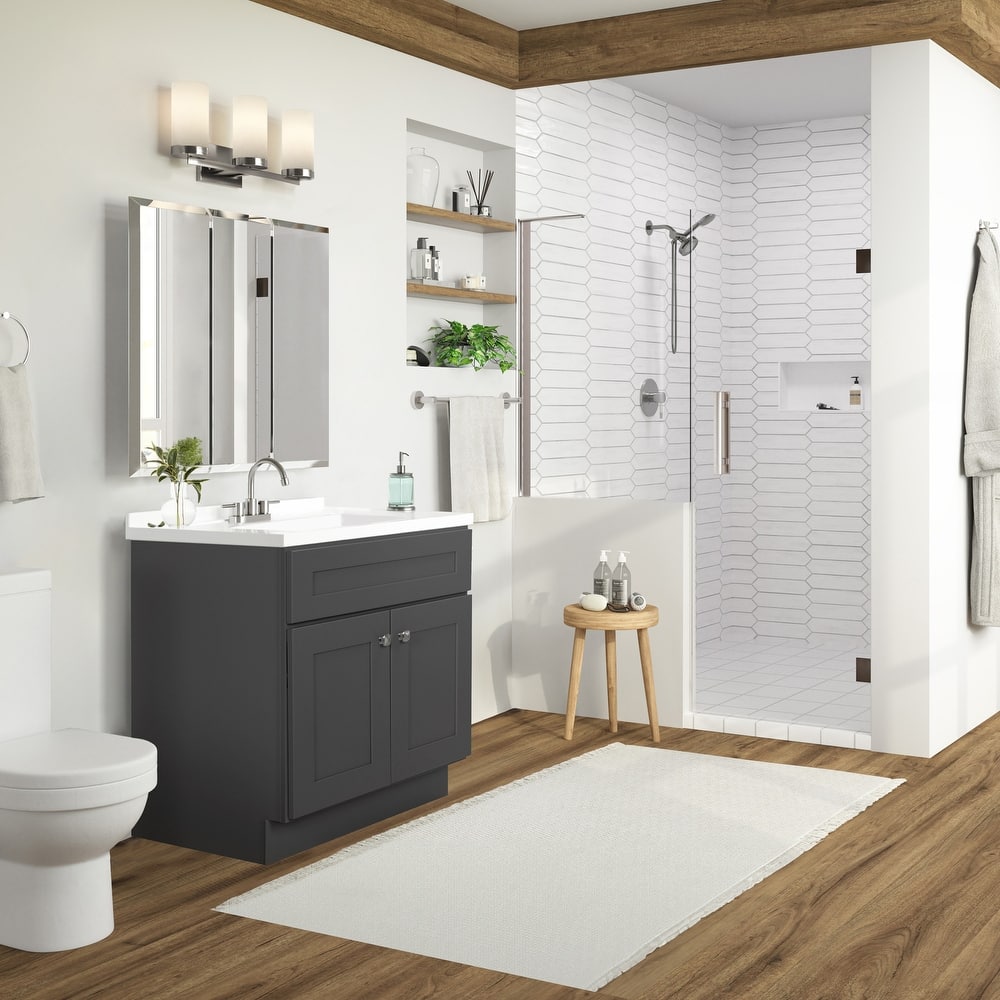 Brookings 31 Inch Assembled Bath Vanity with Modern Sink Top