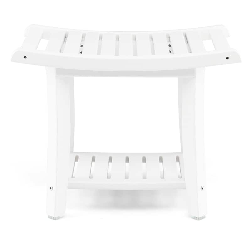 Gymax 2-tier Shower Bench Waterproof Spa Bath Shower Stool Heavy Duty