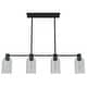 preview thumbnail 3 of 11, Hunter Lochemeade 4-Light Linear Chandelier - Dining Room, Kitchen Island - Modern Farmhouse, Transitional, Industrial