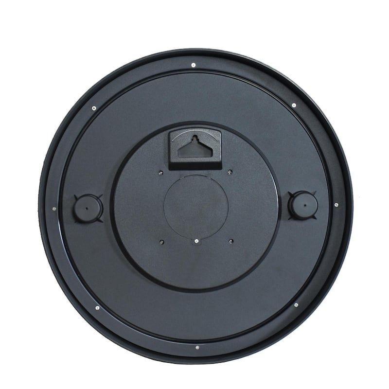 Splash Resist Indoor/Outdoor Wall Clock, Black - N/A