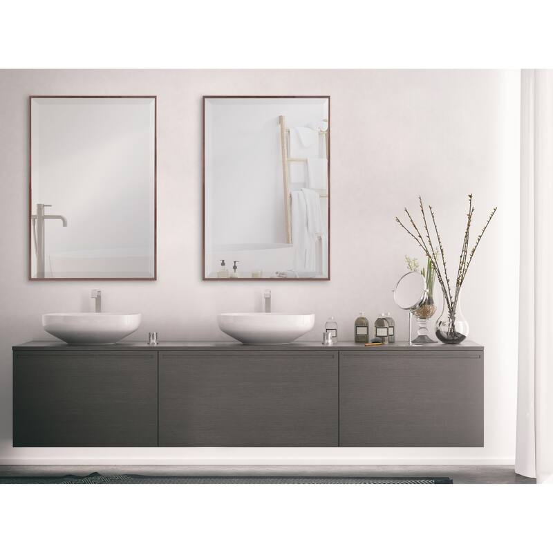Rhodes Framed Decorative Wall Mirror - 24.75x36.75 - Bronze