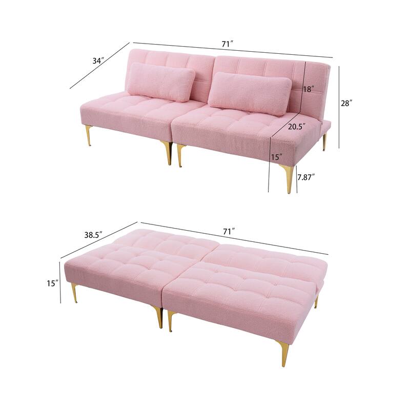 Futon Couch Convertible Folding Sofa Bed Couch for Apartment