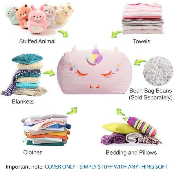 24x24x20 Inches Velvet Toy Organization and Storage Zipper Bags for Plush Toy Pillows Cover Only Soft Stuffed Animal Storage Kids Bean Bag Chair for boys grey-shark