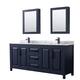 Option Dark Blue / White Carrara Marble Top / Matte Black