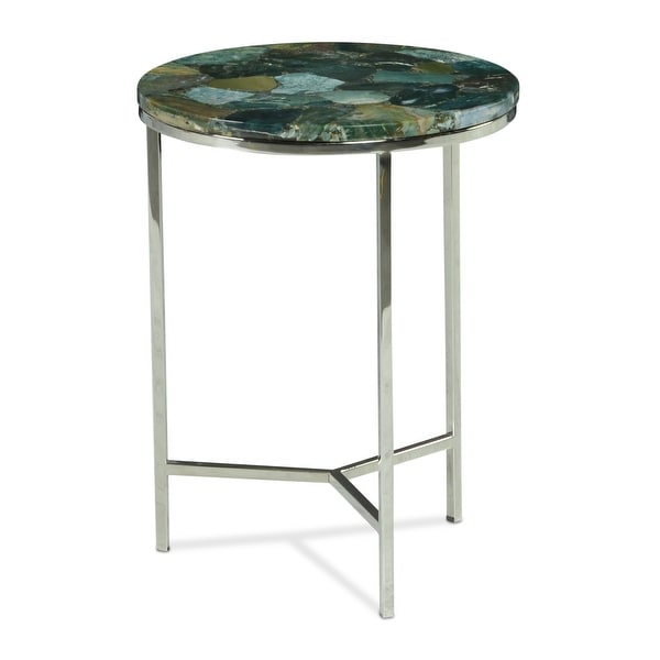 The Curated Nomad Fleures Agate Top Chairside Table. Opens flyout.
