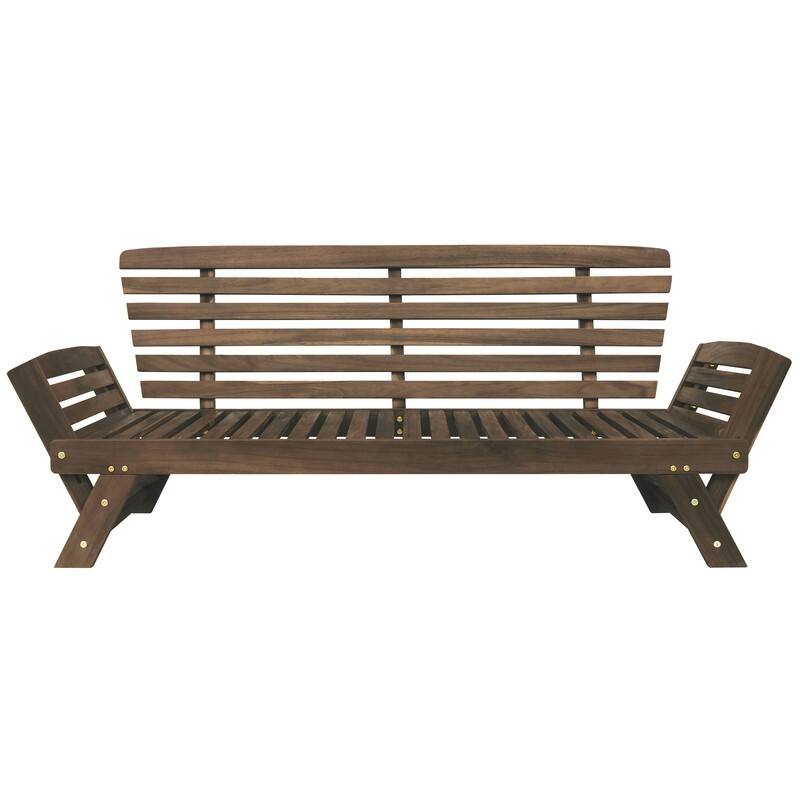 Adjustable Outdoor Daybed: Stylish Wooden Chaise Lounge With Plush Cushions, Optimized For Small-Space Relaxation