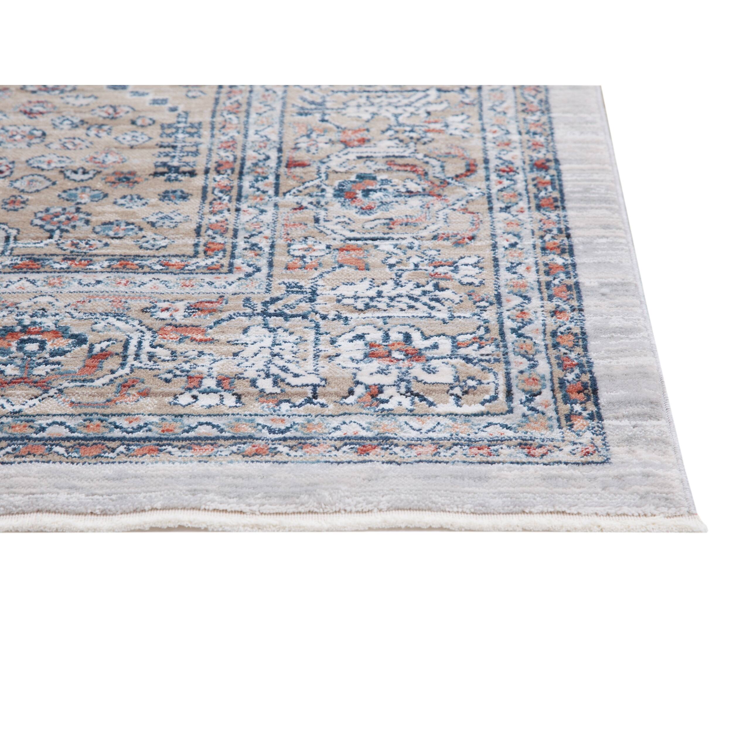 Natural/Blue/Rust Area Rug 47"×67" Bed Bath & Beyond 39303247