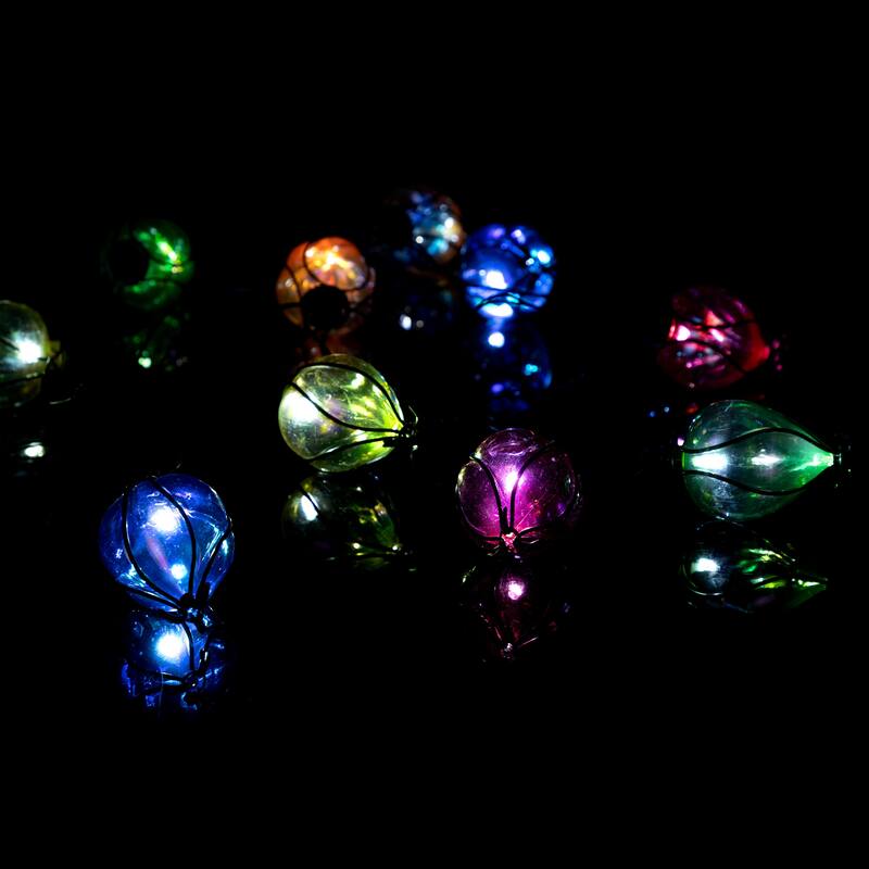 Solar Colorful Air Balloons String Lights with Cool White LED