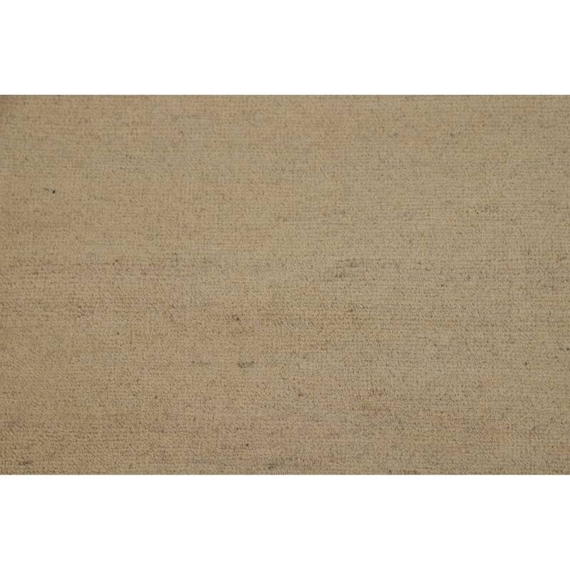Modern Gabbeh Oriental Area Rug Hand-Knotted Solid Wool Carpet - 6'2"x 8'9"