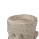 preview thumbnail 8 of 8, Speckled Beige MgO Happy Bust Head Indoor/Outdoor Statue Planter