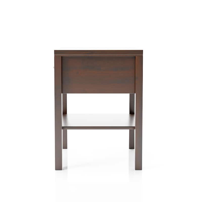 Larc Mid-Century Modern Solid Wood 1-Drawer Nightstand by Furniture of America