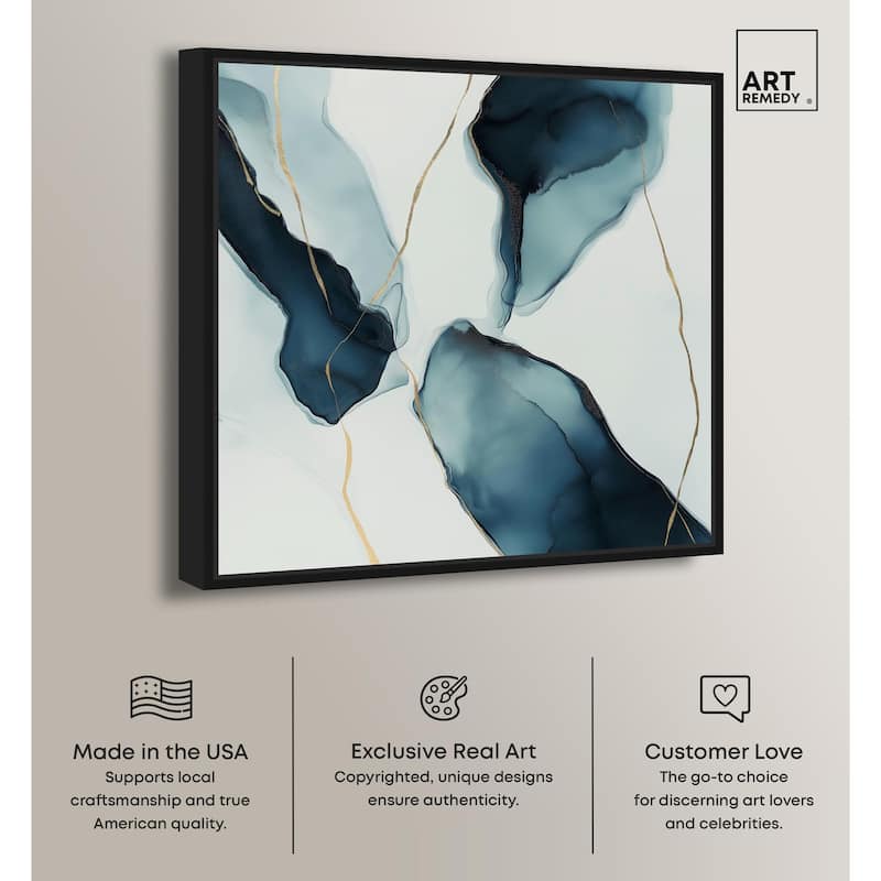 Cerulean Flow II Canvas by Art Remedy