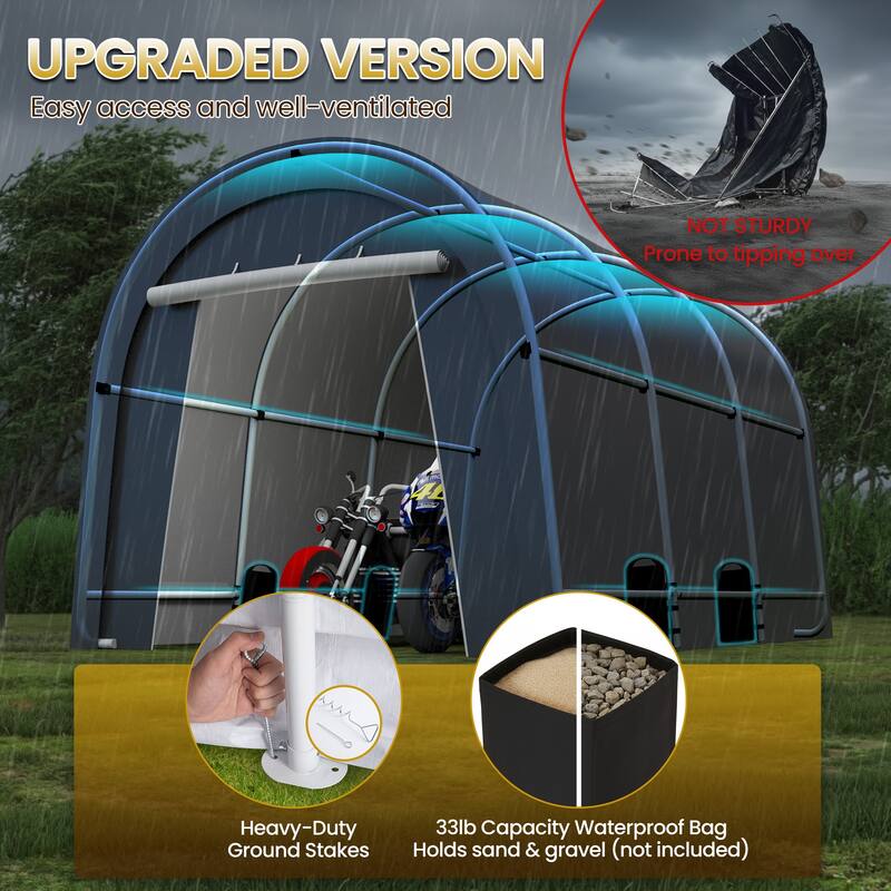 Domed Carport with 4 Cloth Bags