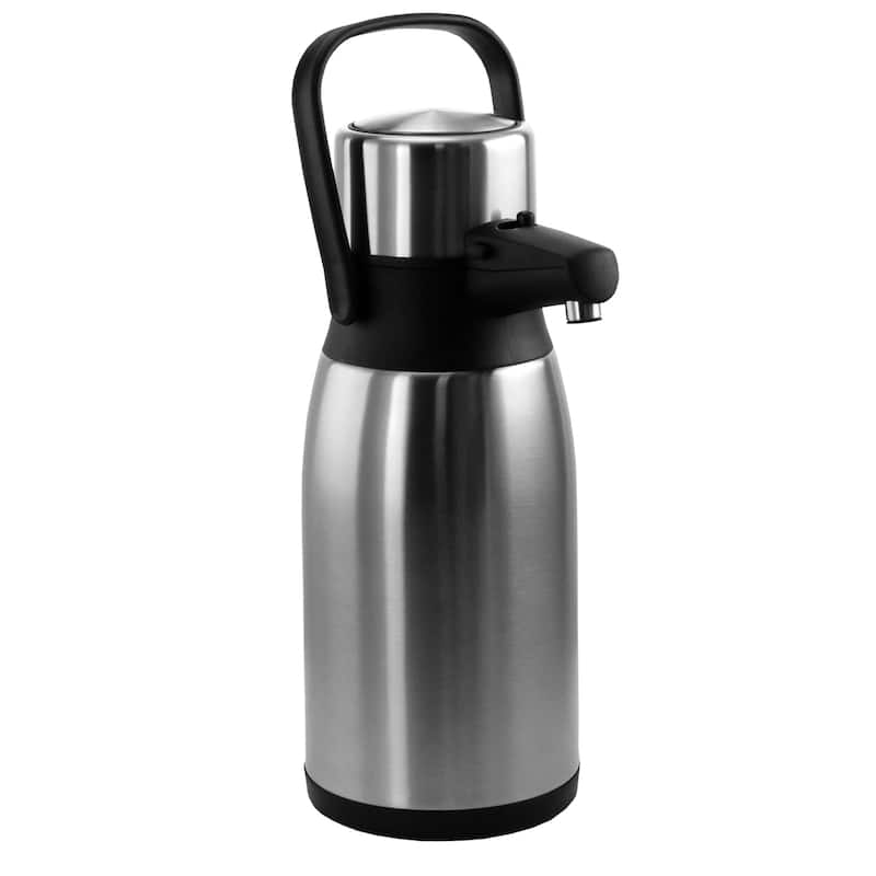 MegaChef 3 Quart Stainless Steel Airpot, Hot Water Dispenser for Coffee and Tea