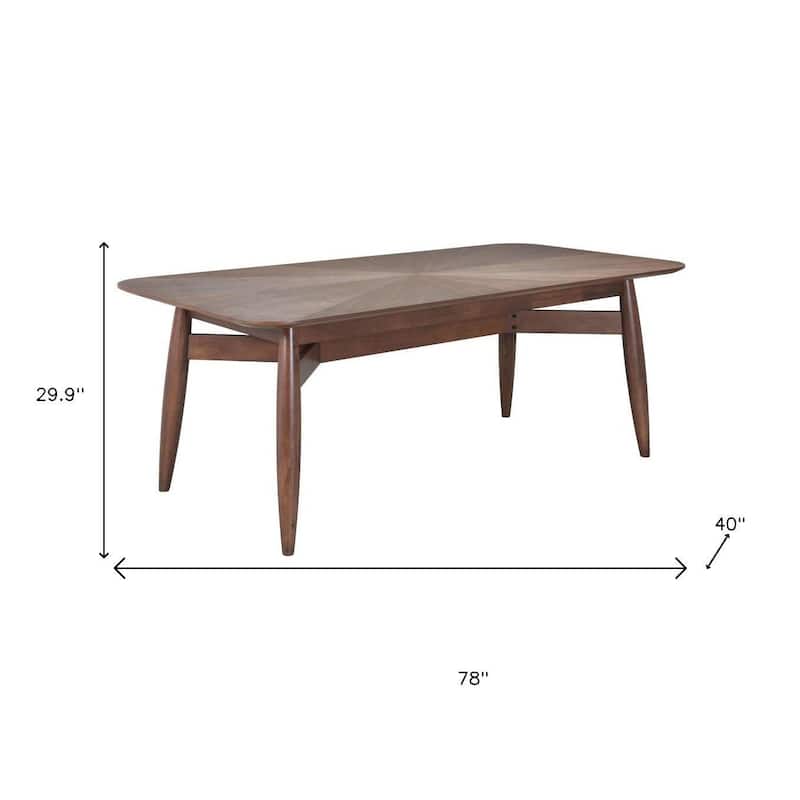 HomeRoots 78" Espresso Solid Wood Dining Table - 78 in. x 29.9 in. x 40 in.