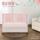 preview thumbnail 2 of 3, Dream On Me Quinn Full-Size Folding Crib - Blush Pink