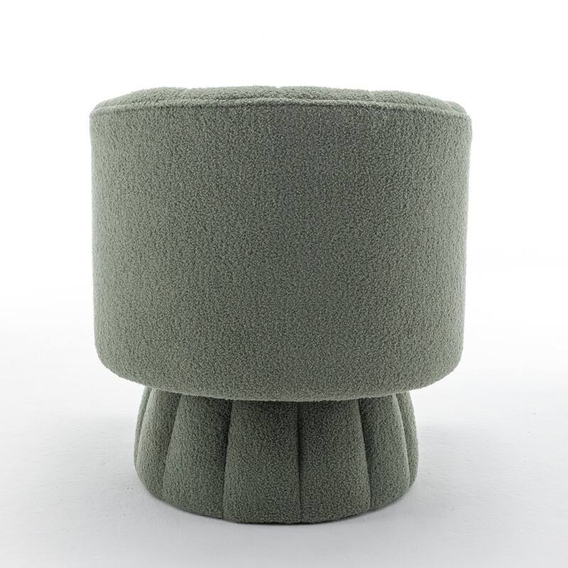 SEYNAR Modern Glam Velvet Upholstered Round Swivel Accent Barrel Chair