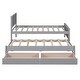 preview thumbnail 7 of 22, Twin Size Platform Bed with Trundle and Drawers, Grey