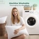 preview thumbnail 7 of 16, 2 Pack Medium Goose Feather Down Bed Pillows with Soft Cotton Cover - White