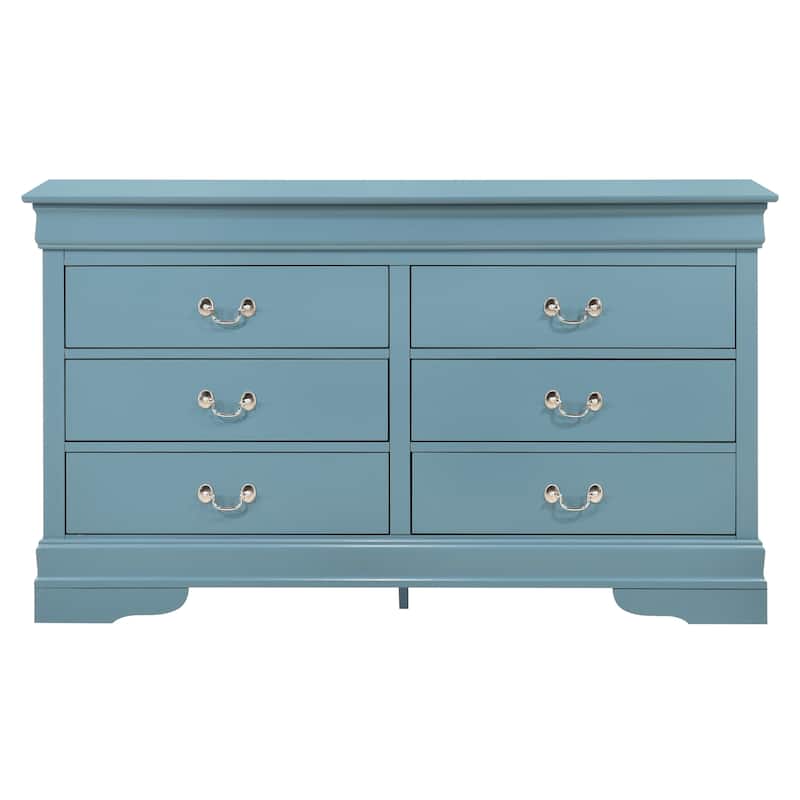 Louis Phillipe 6-drawer Bedroom Dresser