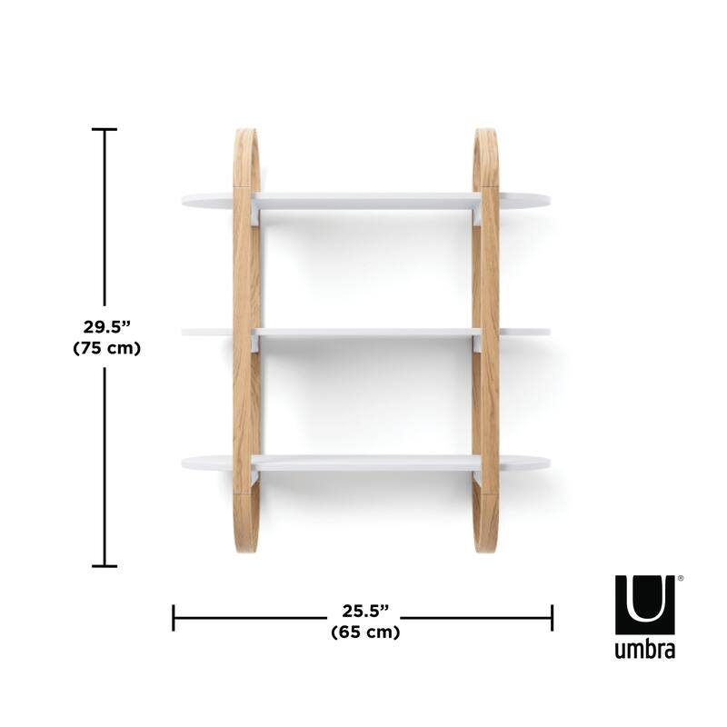 Umbra 1016859 Bellwood 29-1/2" x 9-5/16" Wood Display Shelf