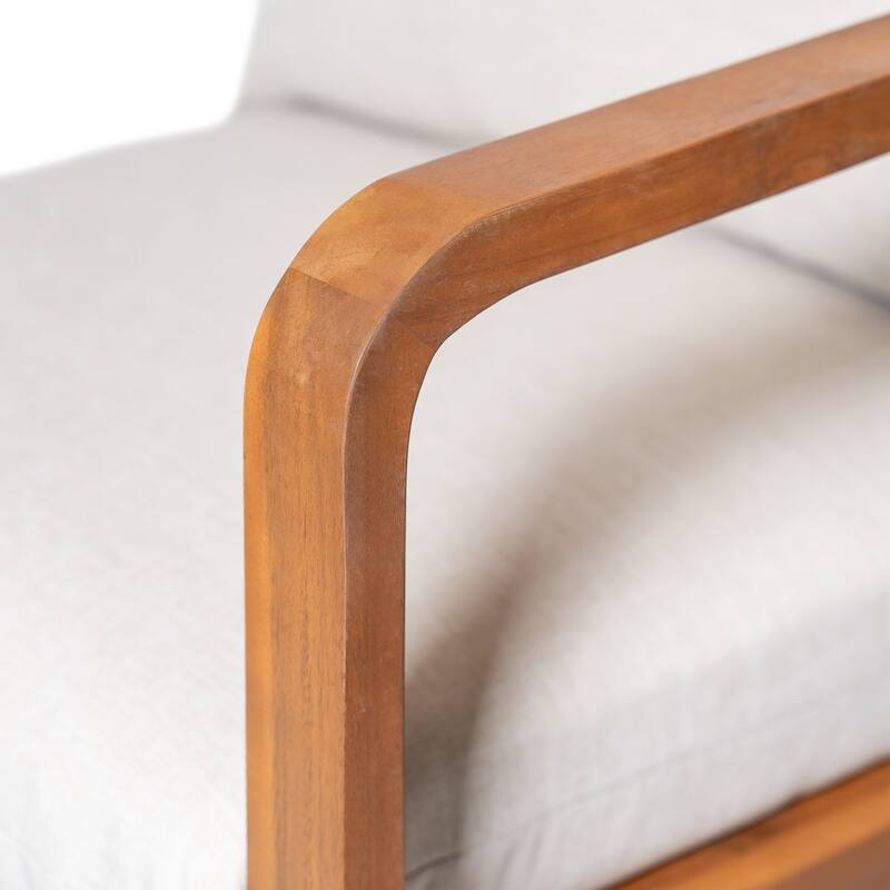 Christopher Knight Home - Outdoor Acacia Wood Lounge Chair with Cushions