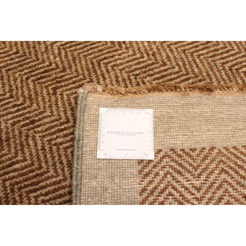 ECARPETGALLERY Hand-knotted Peshawar Ziegler Dark Brown, Grey Wool Rug - 4'0 x 6'3